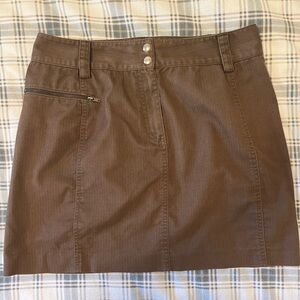 Vintage Y2K DKNY Chocolate Brown Mini Skirt size 10